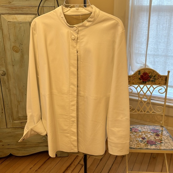 Leather feel jacket   White - Picture 4 of 4